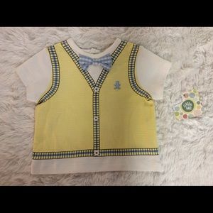 Little Me Novelty Tuxedo Shirt Tee With Bow Tie 9M